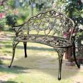 Park Chair Outdoor Bench Leisure Bench Anticorrosive Iron Seat Patio Back Garden Outdoor Balcony Double Chair