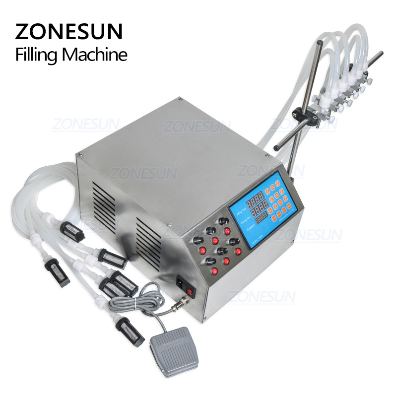 ZONESUN Electric Digital Liquid Filling Machine Ejuice Eliquid Bottle Perfume Filler Water Juice Essencil Oil Packing Machine
