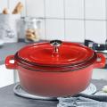 Mini Dutch Ovens Enameled Cast Iron Covered Casserole Anti - Scalding Oval Pot Kitchen Cooking Pot Cookware