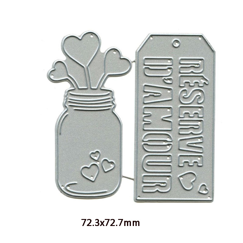 "Reserve d'amour" French Words Metal Cutting Dies for Scrapbooking Decorative Stencils DIY Craft Album Card New 2019
