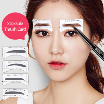 4 Pcs 8 Pairs Eyebrow Stencils Cat Eye Makeup Eyeliner Models Card Stencil Template Lazy Charm Lady Shaper Bottom Liner Tools