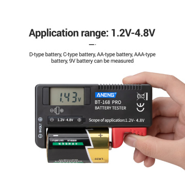 BT-168 PRO 168D Universal Battery Tester Battery Capacitance Diagnostic Tools for Household Battery Testing Supplies