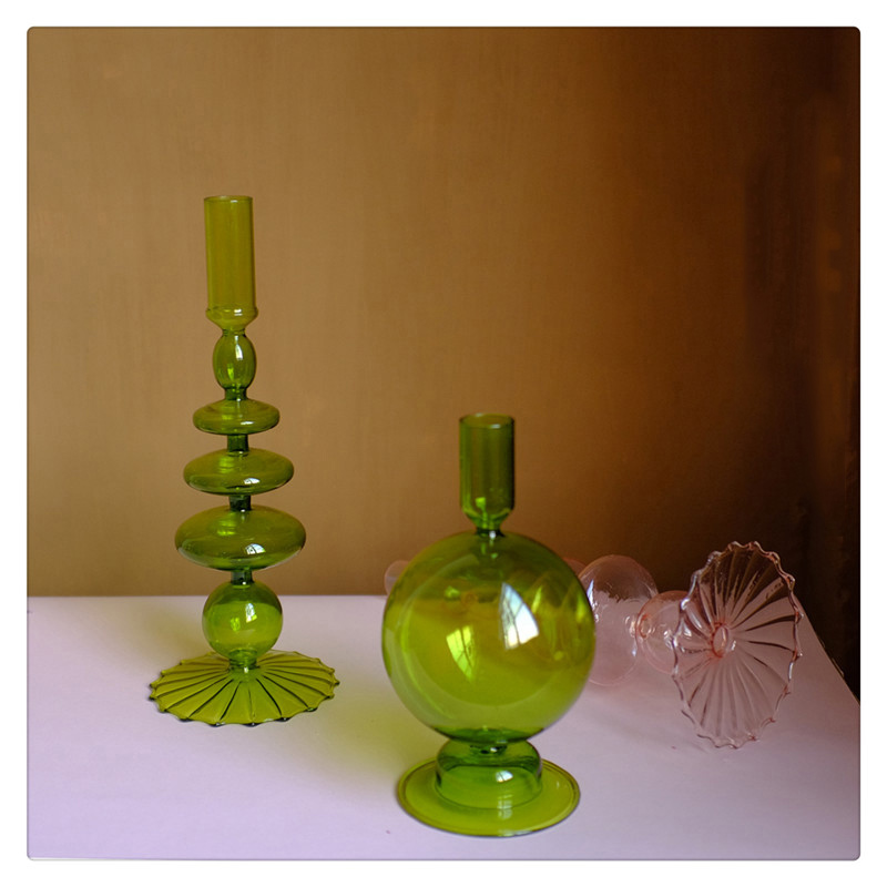 Christmas Votive Candle Holders Glass Vase Flower Pot Glass Votive Candle Holder candlestick Holders for Home, Bedroom, Living