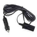 1pcs high quality 1m black 12V 10A Car Accessory Cigarette Lighter Socket Extension Cord Cable