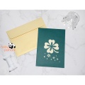 3D Pop-Up Cards Lucky Clovers Card for Family Friends Birthday Festival Greeting Card Postcards Gifts Card with Envelope