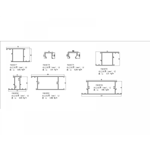 African market anodized or powdercoated aluminum profiles