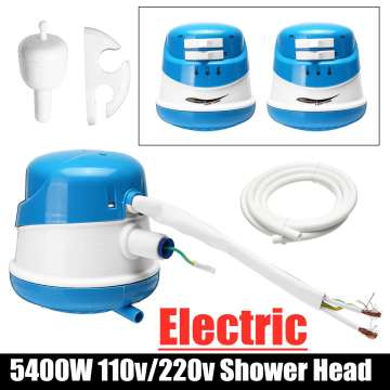 5400W 110V/220V Electric Shower Head Water Sprinkle Heater Instant Hot Sprayer Electric Water Heater Parts Appliance Accessories