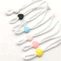 100Pcs/bag Colorful Love Silicone Cord Locks Soft Adjustable Non Slip Stopper Lanyard Buckle Drawstrings Toggles Accessoriesa