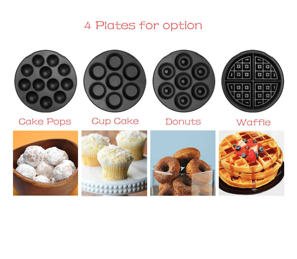 Household Waffle Maker Multi-Optional Electric Cake Maker Non-stick Removable Plates Donuts Pan Cupcakes/Waffle/Takoyaki Octopus