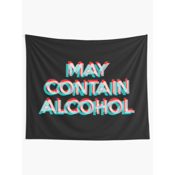 May Contain Alcohol tapestry wall home decor Fashion Room Decor Printed Tapestry Wall Bedroom Carpet Bed Sheets