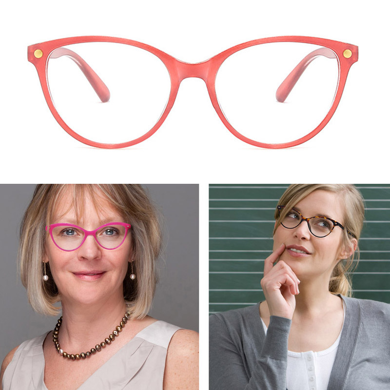 MIZHO High Quality PC Frame 16g Light Eyeglasses Ladies Non spherical Coated lenses Reading Glasses Women Candy Colors 2019
