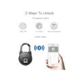 bluetooth Rechargeable Smart Lock Keyless Fingerprint Lock IP66 Waterproof Anti-Theft Security Padlock Door Luggage Lock FLP22