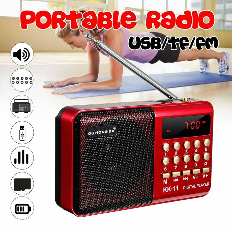 Premium Rechargeable Mini Portable Handheld K11 Radio Multifunctional Digital FM USB TF MP3 Player Speaker Devices Supplies New