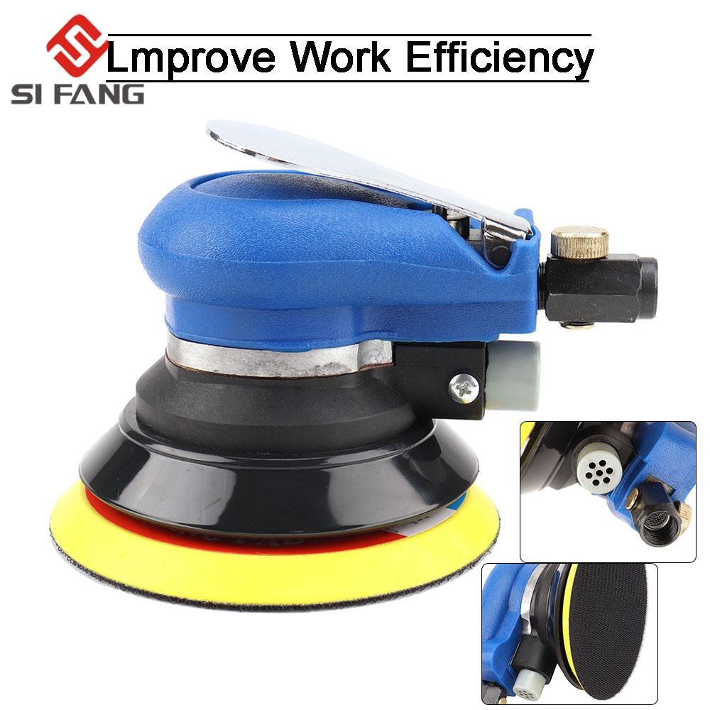 125mm Air Sander 5'' inch Pneumatic Polisher Tool Polishing Random Orbital Palm Machine Grinder for Car Paint Care rust removal