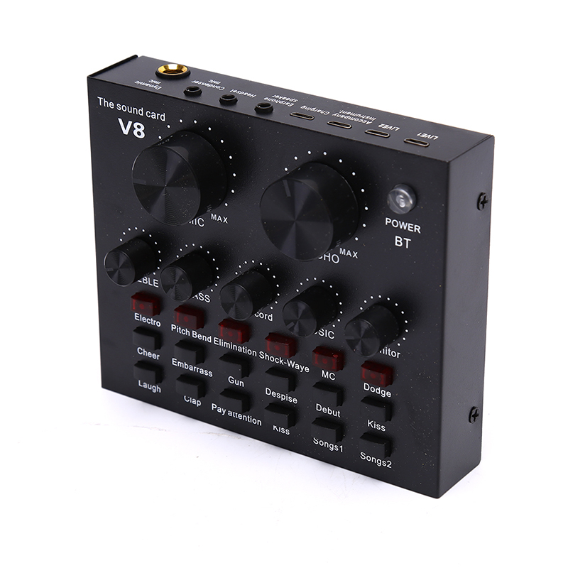 Sound Card with 112 kinds of electric sound,18 kinds of sound effects,6 kinds of effect modes