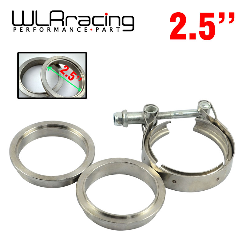 WLR RACING - New type 2.5" 63mm VBand clamp flange Kit (Stainless Steel 304) For turbo exhaust downpipe