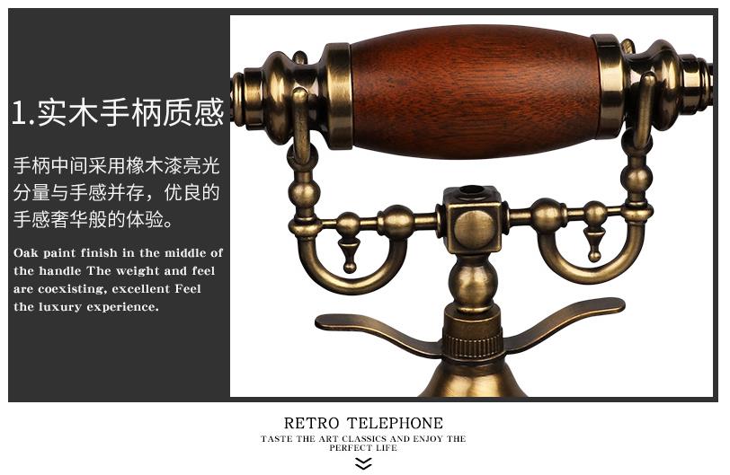 Archaic solid wood rotating disk landline phone GSM 900 1800MHz SIM Card Fixed Phone cordless Phone Fixed Wireless Telephone