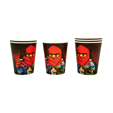 48pcs Party supplies Ninjagoing theme party decoration disposable tableware one-off paper cups cup glass glasses