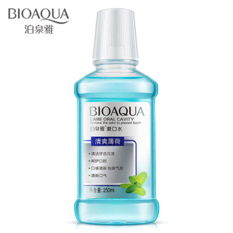 BIOAQUA Mint Flavor Mouthwash Clean Tartar Care For Gums Fresh Breath Mint Fresh Oral Care Cleaner Convenience Carry 250ml