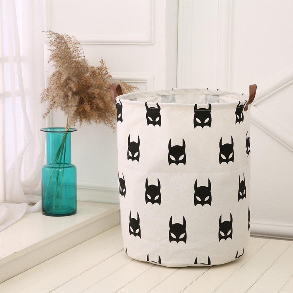 Fashion Bedroom Kids Toy Clothes Canvas Storage Bag Container Bathroom Laundry Basket