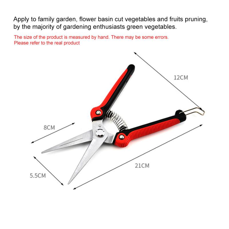 Garden Scissors For Flower Fruit Tree Pruner Trimmer Pruning Carbon steel Shears tools Straight Head Garden Shear