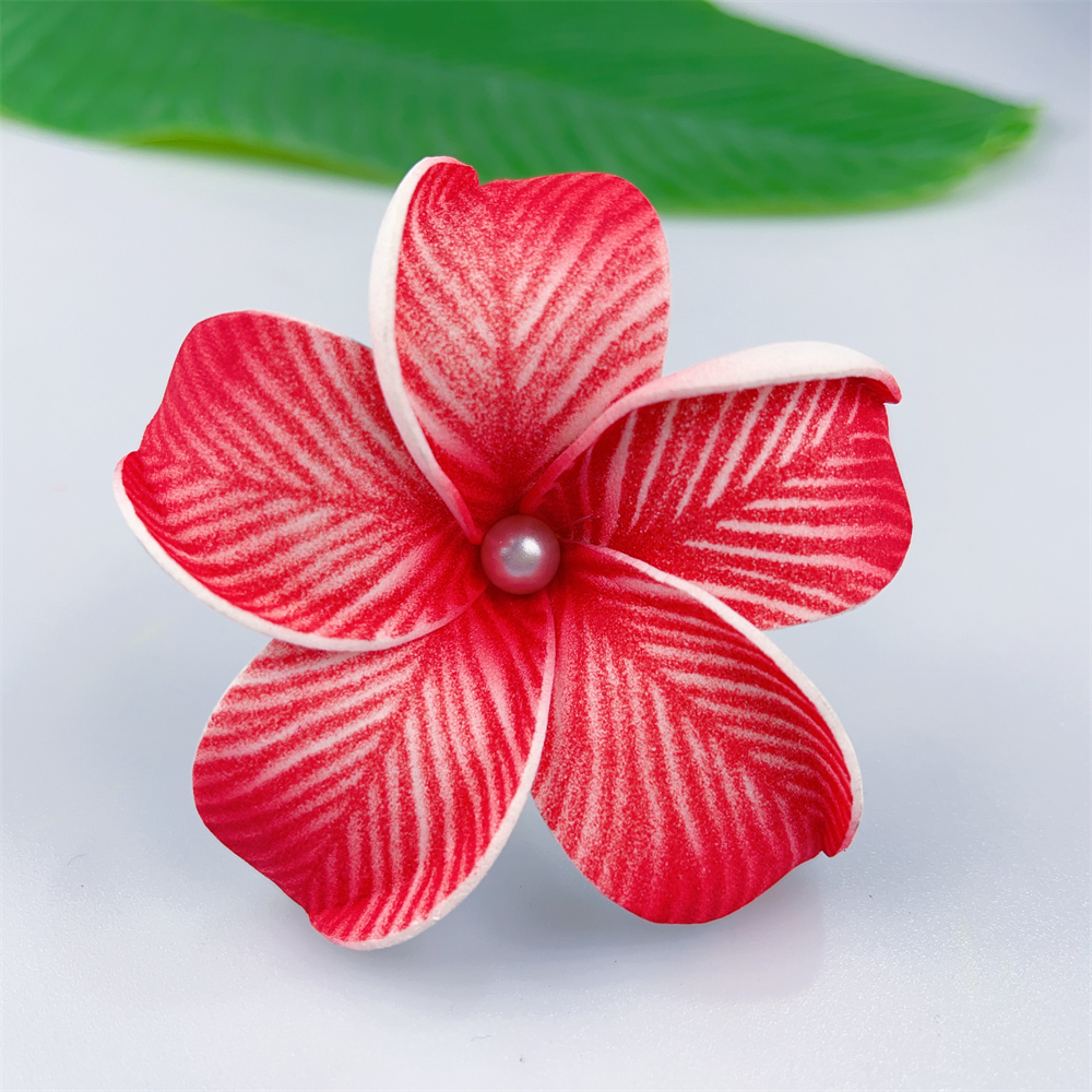 Kn Hf019b Wt Plumeria Hair Pick