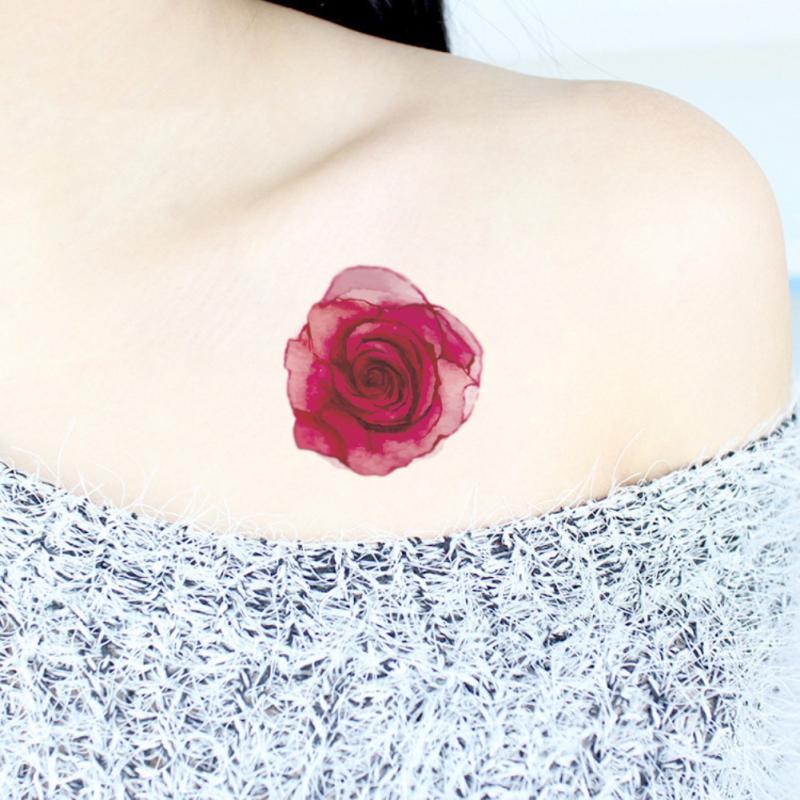 Cute Lovely 60* 60mm Tattoo Stickers Women Face Body Chest Art Temporary Tattoo Girl Waist Arm Flower Pattern Tattoos Stickers