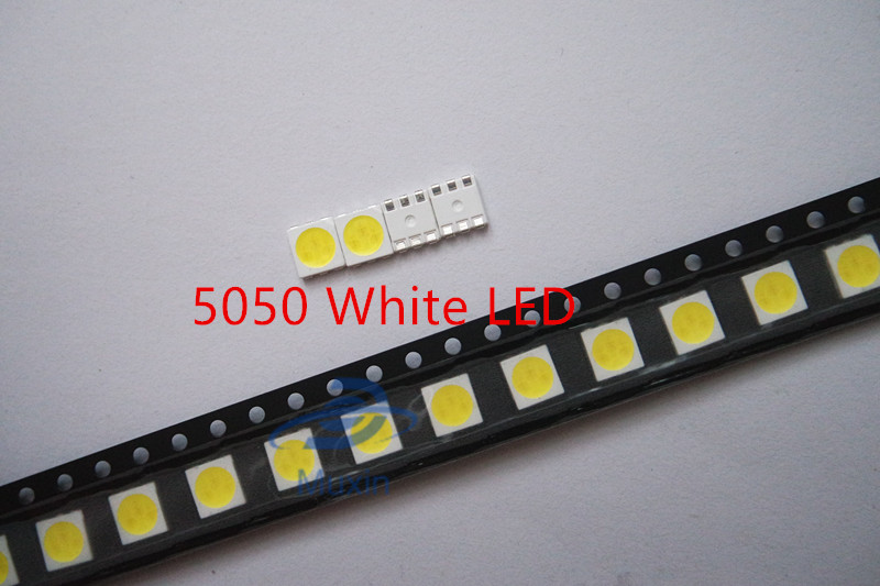 1000PCS/LOT White Light 5050 SMD LED Diode Super Bright 5050 LED New