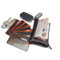 Blongk Zippered Waist Pack Leather Belt Bag Small Credit Card Holder Mini Wallet Coin Purse Pouch Men Women L1006SD