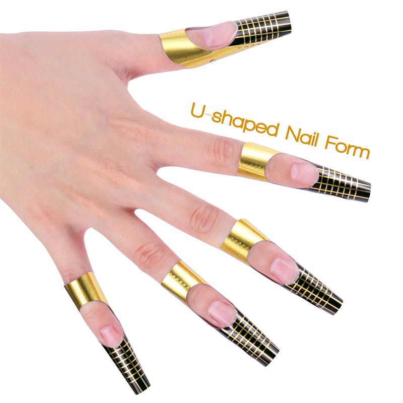 100pcs Double Thick Competitive Edge Nail Form Acrylic UV Gel Extension