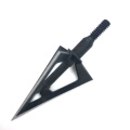 3/6/12/24/60pcs 100Grain Hunting Broadheads 3 Blades Arrowheads Black Tip Steel Arrow Point For Bow And Crossbow Arrow Head