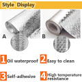Kitchen Oil-proof Waterproof Backsplash Silver Self Adhesive Protective Stickers Aluminum Foil High-Temperature Stove Cabinet