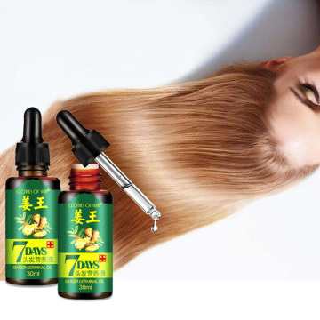 2pcs 7 Days Ginger Hair Growth Oil Essence Hairdressing Hairs Mask Serum Dry and Damaged Hairs 30 ml Deeply Nutrition Care