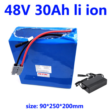 GTK 48v 30ah lithium ion battery 48V li ion BMS for 2500W 1500w tricycle golf cart tricycle bike equipment scooter +5A Charger