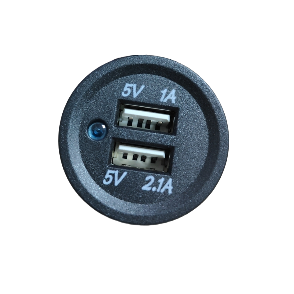 Dual USB single light car charger