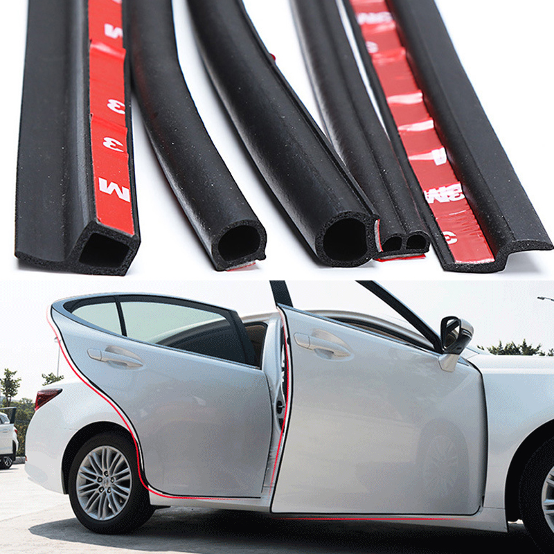 5 Meters Shape B P Z Big D Car Door Seal Strip EPDM Rubber Noise Insulation Weatherstrip Soundproof Car Seal Strong adhensive