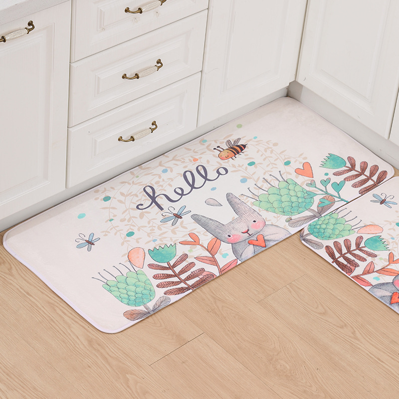Kawaii Welcome Floor Mats Kitchen Mat Doormat Floor Mat For Living Room Non-Slip Door Mat Animal Printed Bathroom Carpets
