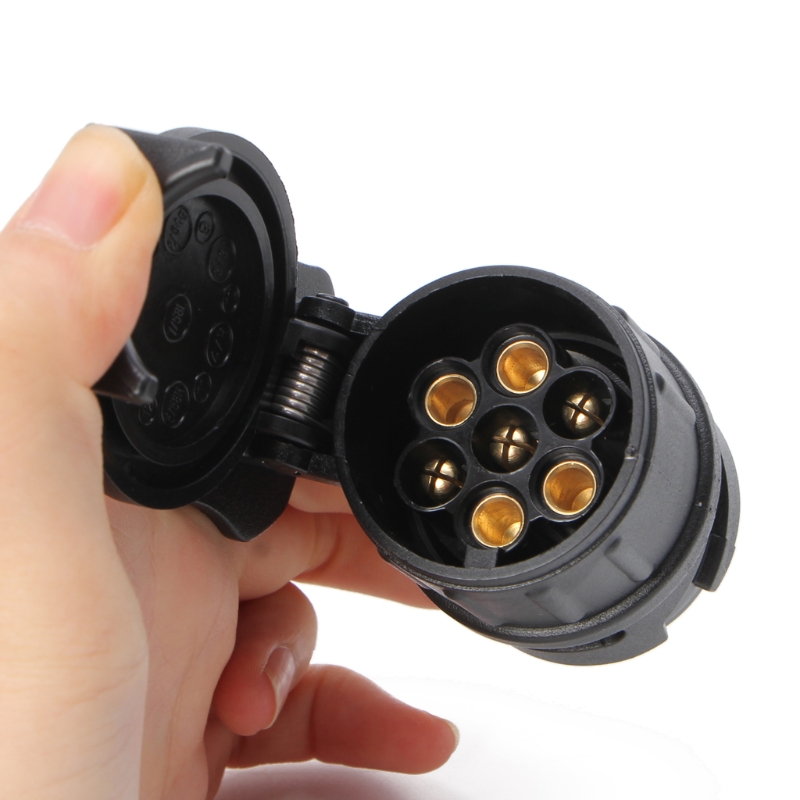 Waterproof 13 To 7 Pin Plug Trailer Caravan Electric Adapter Socket Connector