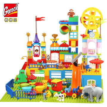 Castle Park Slide Princess Big Block Compatible Duplo Building Blocks Playground Blocks DIY Big Bricks Toys Kids Christmas Gift