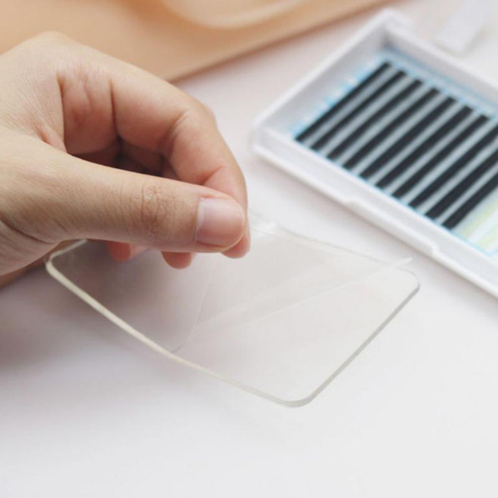 Silicone Transparent Eyelash Extension Stand Pallet Pad Reuseable Rectangle Round Eye Lash Brand New Quality Tray Holder Tools