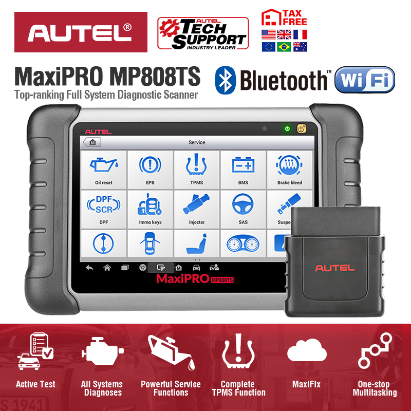 Autel MaxiPRO MP808TS Diagnostic Tool Automotive Scanner OBD2 OBD 2 All system Add TPMS Function Better Than MK808 MK808TS AP200