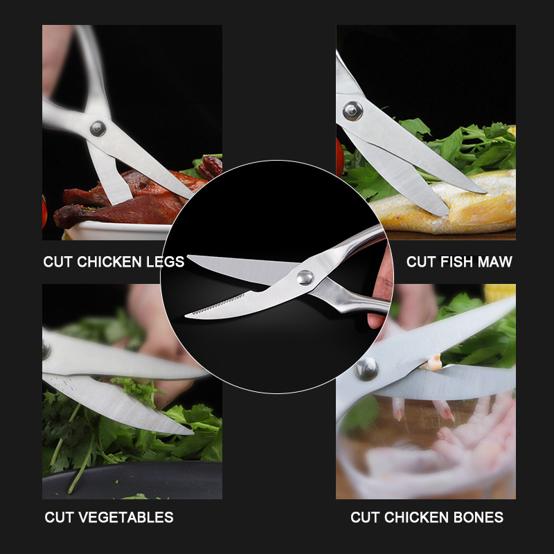 Cutter Cook Tool shear Fish Duck Poultry Chicken Bone steel scissor snip Kitchen scissors
