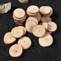 30pcs 3-4CM Wood Log Slices Discs For DIY Crafts Wedding Centerpieces DIY Handmade Round Wood Chips