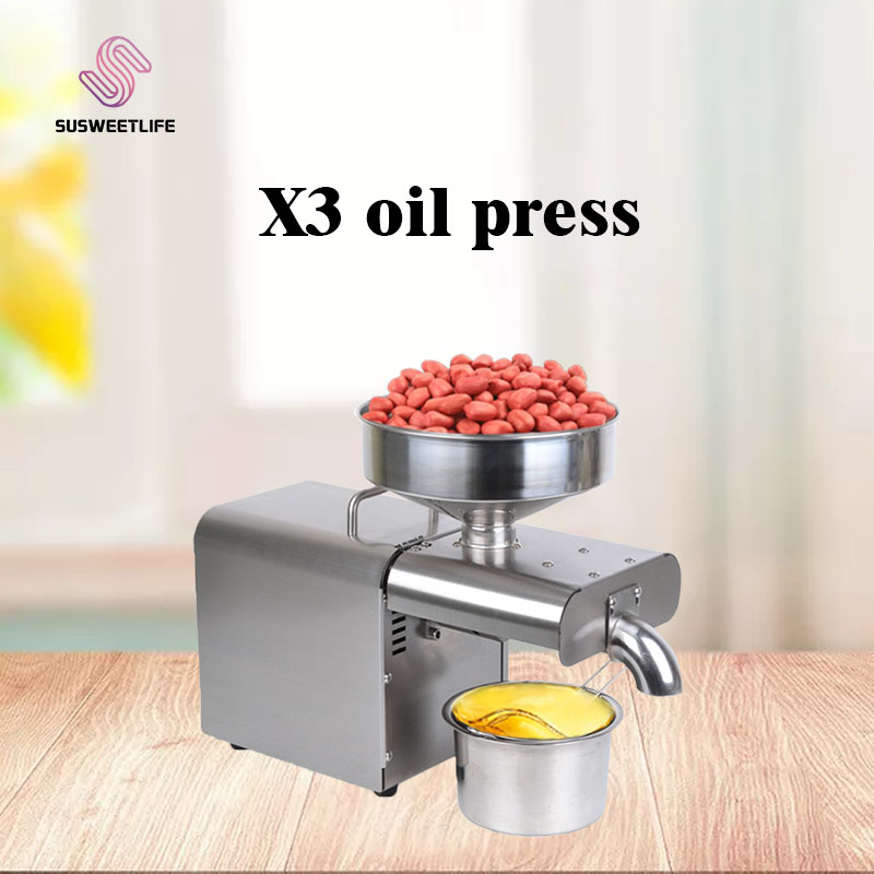 X3 220/110V SUSWEETLIFE Oil Press Automatic Household FLaxseed Oil Extractor Peanut Oil Press Cold Press Oil Machine 1500W (MAX)