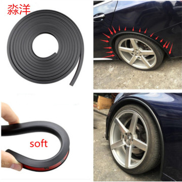 soft Car Fender Flare Extension Wheel Eyebrow Protector Lip Wheel-arch Trim Wheel Eyebrow Arch Decorative Strip Car Tires Eyebr