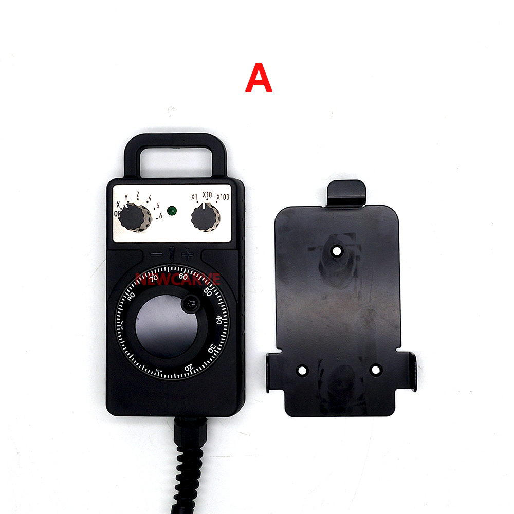4 6 Axis MPG Universal Pendant Handwheel Manual Pulse Generator 5V 12V 24V With Emergency Stop For CNC Router Machine NEWCARVE