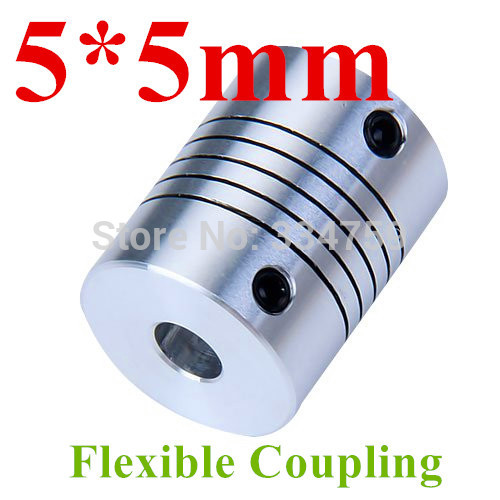 Free Shipping 5x5mm shaft coupling flexible coupling OD19mm*25mm flexible shaft 5mm 5mm for cnc parts stepper motor