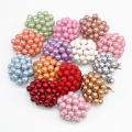 50/100pcs Mini Plastic Artificial Flower Fake Fruit Stamens Cherry Plant Pearl Berries For Wedding DIY Wreath Craft Gift Decor