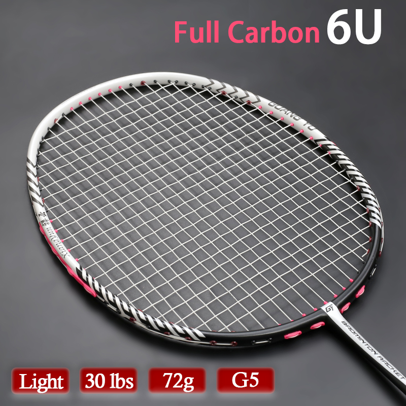 Professional Light Weight 6U 72g T700 Carbon Fiber Badminton Rackets With Strings Bags 22-30BLS Speed Racquet Sports For Adult