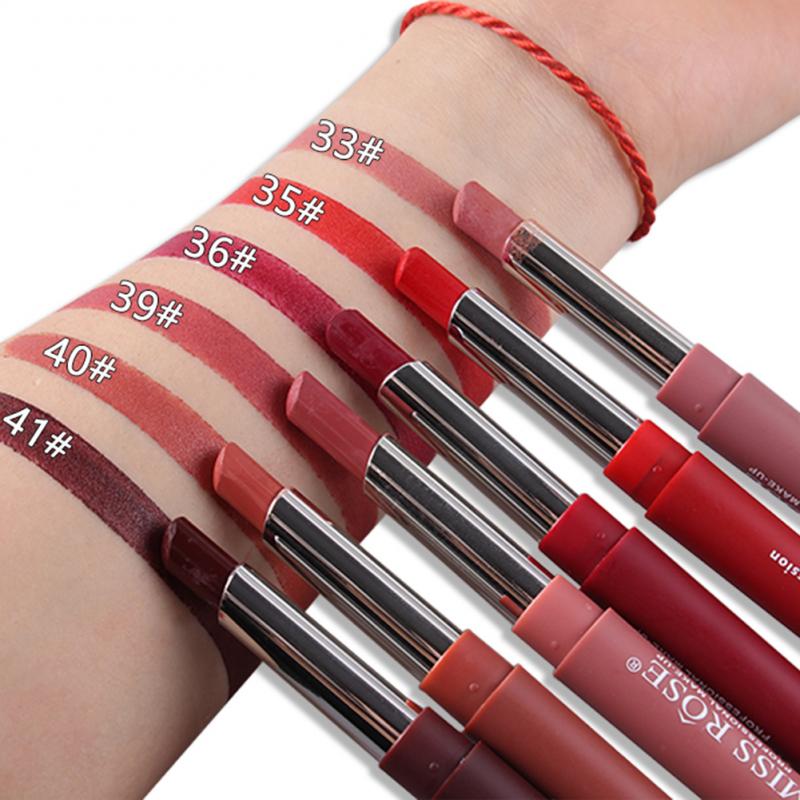 20 Colors Lip Makeup Liner Waterproof Long-lasting Red Lip Pencil Lipstick 2 In 1 Matte Lip Liner Nude Makeup Cosmetics TSLM2